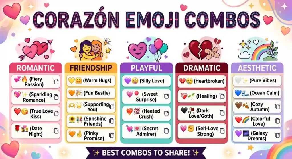 Best Corazón Emoji Combos: Copy and Paste