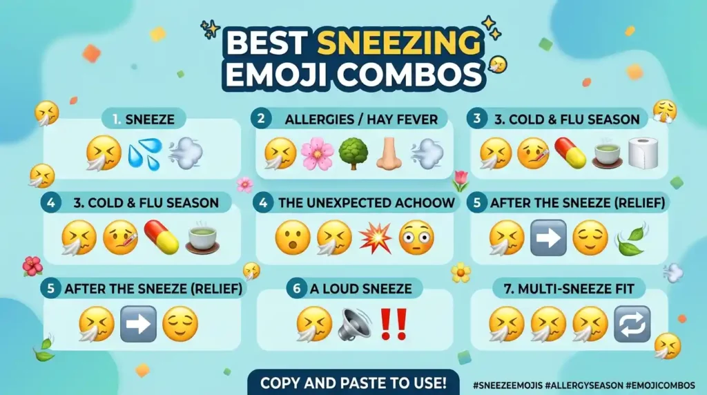 Best Sneezing Emoji Combos: Copy and Paste

