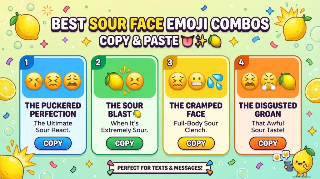 Best Sour Face Emoji Combos: Copy and Paste
