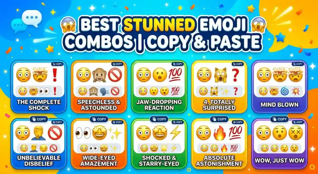 Best Stunned Emoji Combos: Copy and Paste