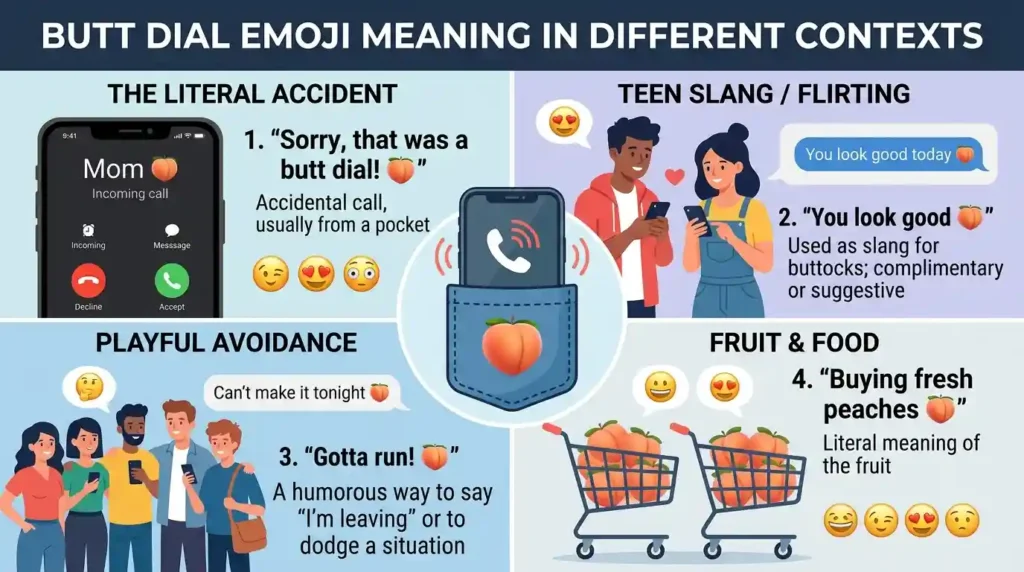 Butt Dial Emoji Meaning in Different Contexts
