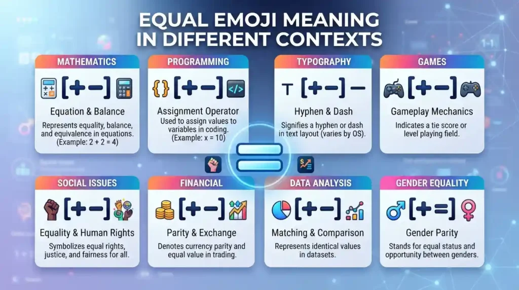 Equal Emoji Meaning in Different Contexts