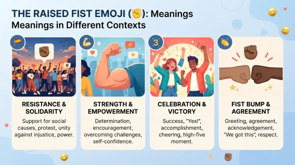Fist Up Emoji Meaning in Different Contexts