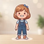 girl standing emoji