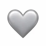 silver heart emoji