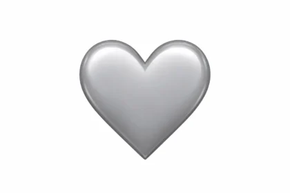 silver heart emoji