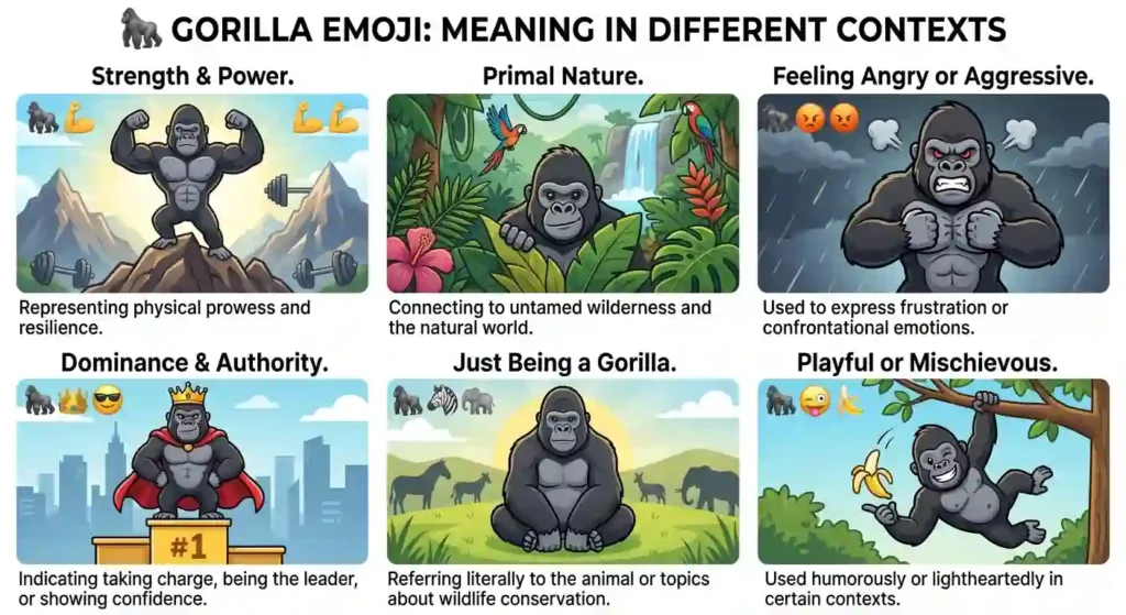 Gorilla Emoji Meaning in Different Contexts