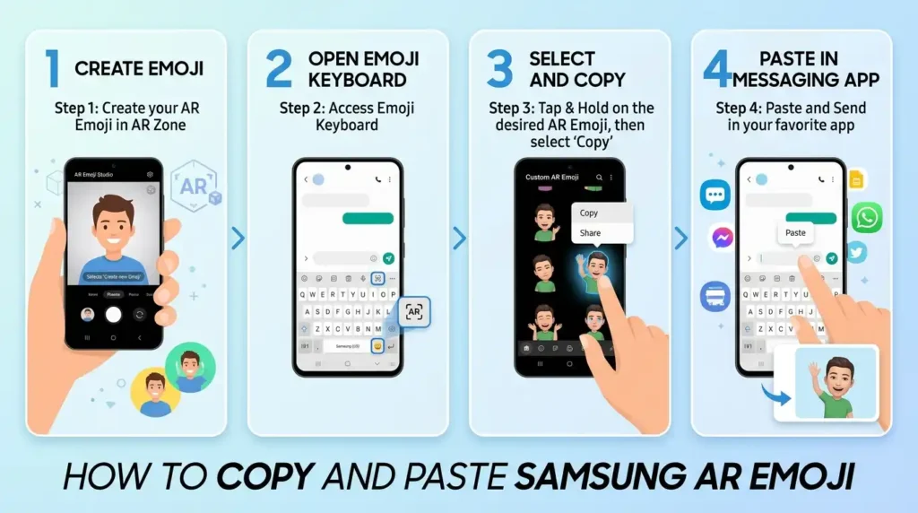 How to Copy and Paste Samsung AR Emoji