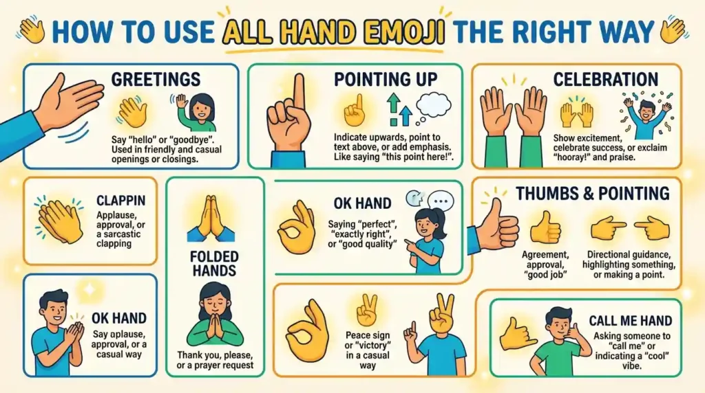 How to Use All Hand Emoji the Right Way
