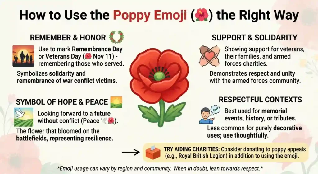How to Use the Poppy Emoji the Right Way