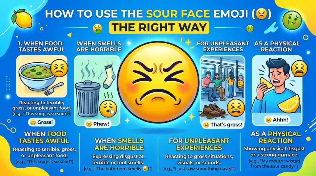 How to Use the Sour Face Emoji the Right Way
