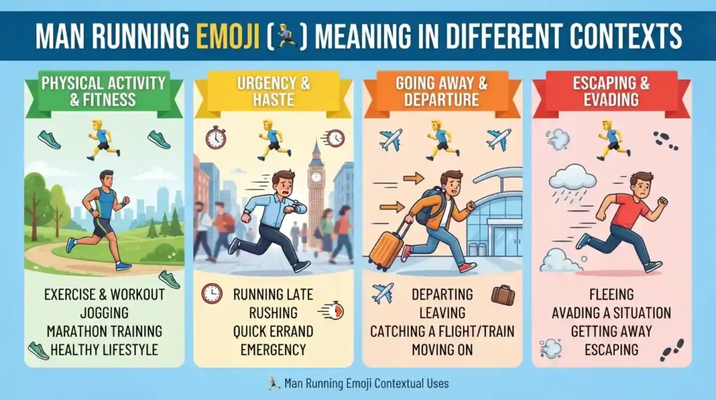 Man Running Emoji Meaning in Different Contexts
