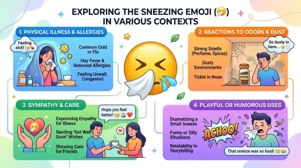 Sneezing Emoji Meaning in Different Contexts