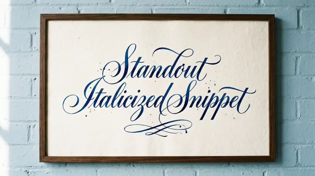  Standout Italicized Snippet
