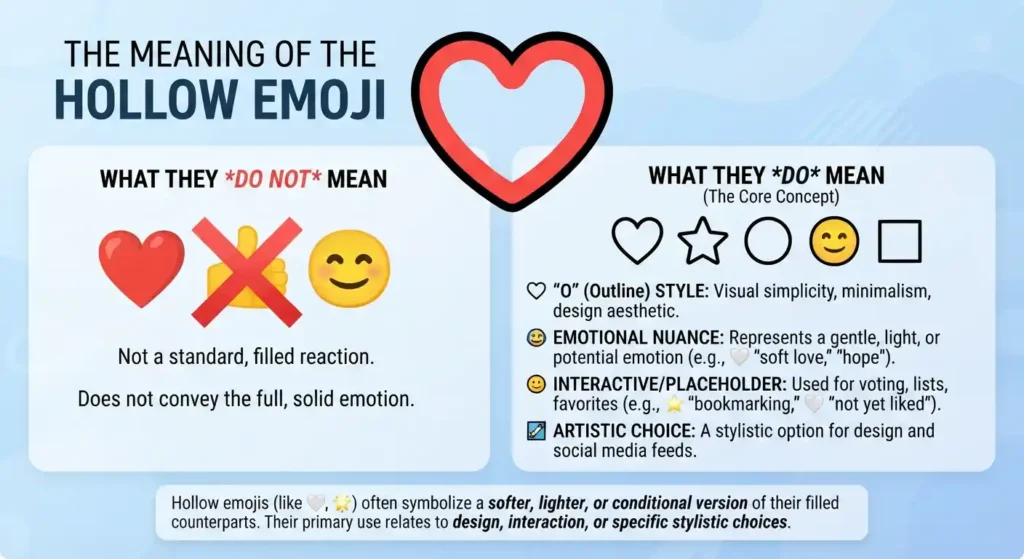 What Does the Hollow Emoji Mean