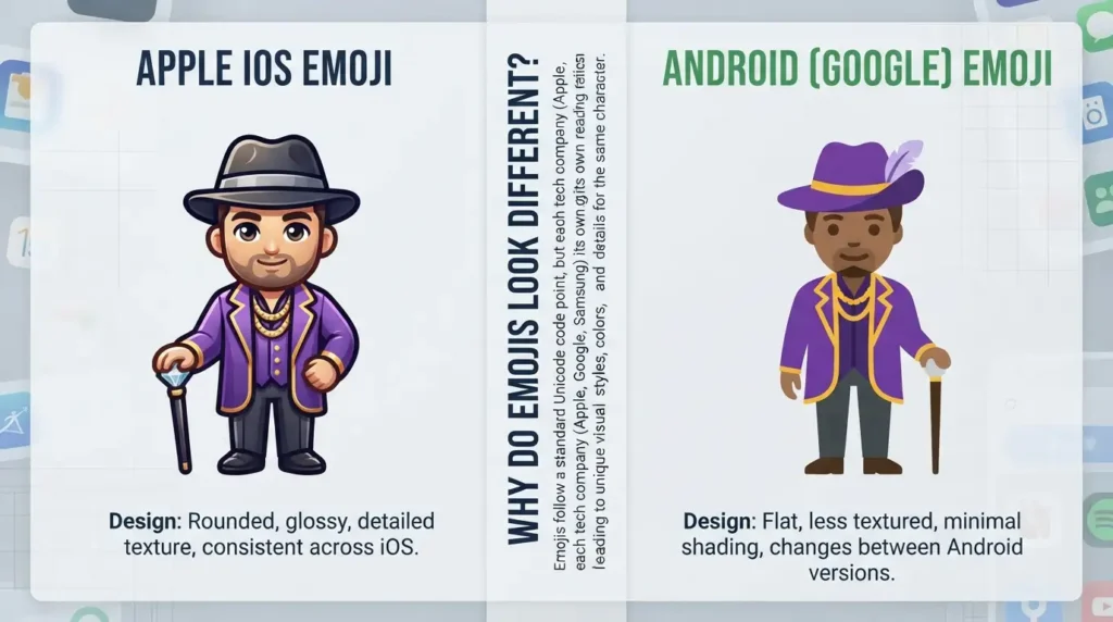 Why Do Pimp Emojis Look Different on iPhone and Android