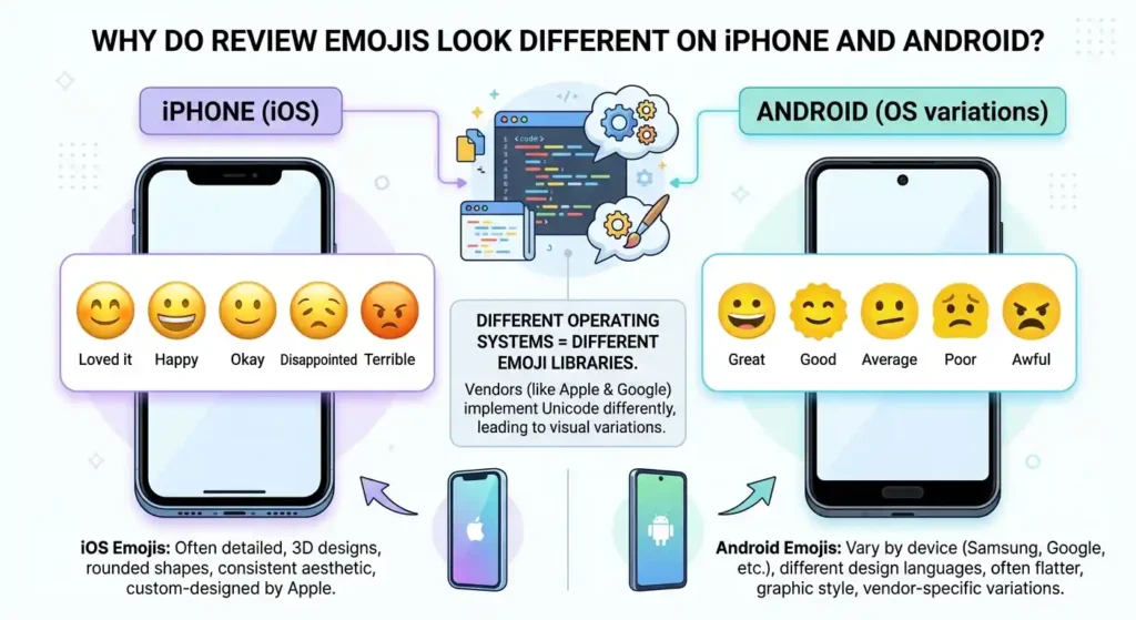 Why Do Review Emojis Look Different on iPhone and Android