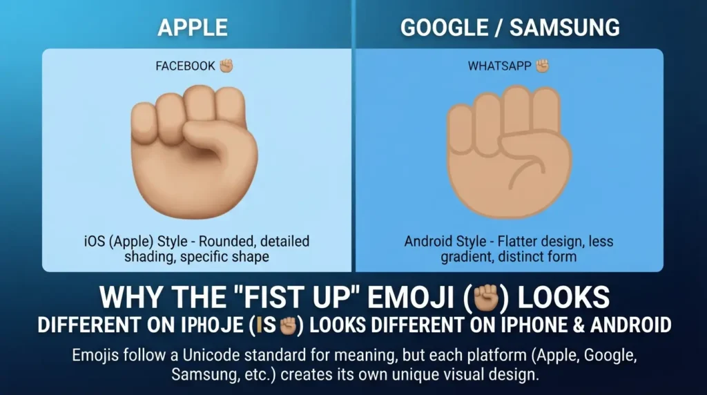 Why Does the Fist Up Emoji Look Different on iPhone and Android