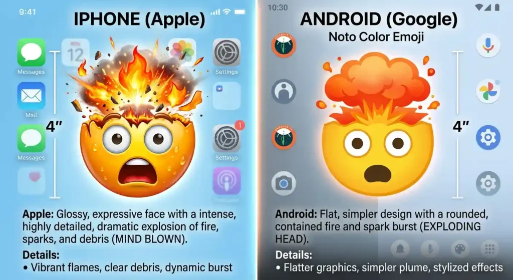 Why Does the Head Explosion Emoji Look Different on iPhone and Android