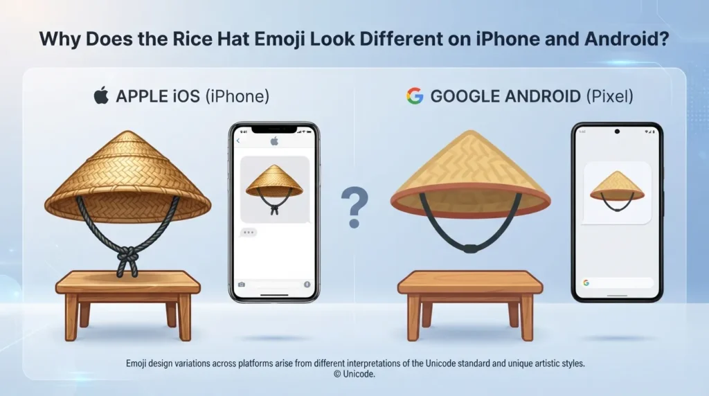 Why Does the Rice Hat Emoji Look Different on iPhone and Android