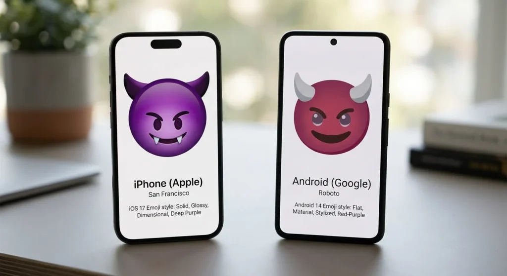 Why Does the Smiling Demon Emoji Look Different on iPhone and Android