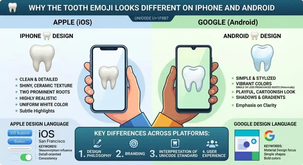 Why Does the Tooth Emoji Look Different on iPhone and Android